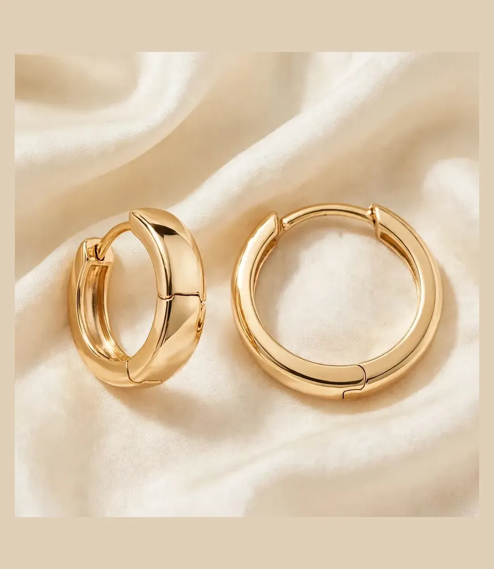 Best gifts for her under $50 on Amazon 2026 - gold huggie hoop earrings gift idea