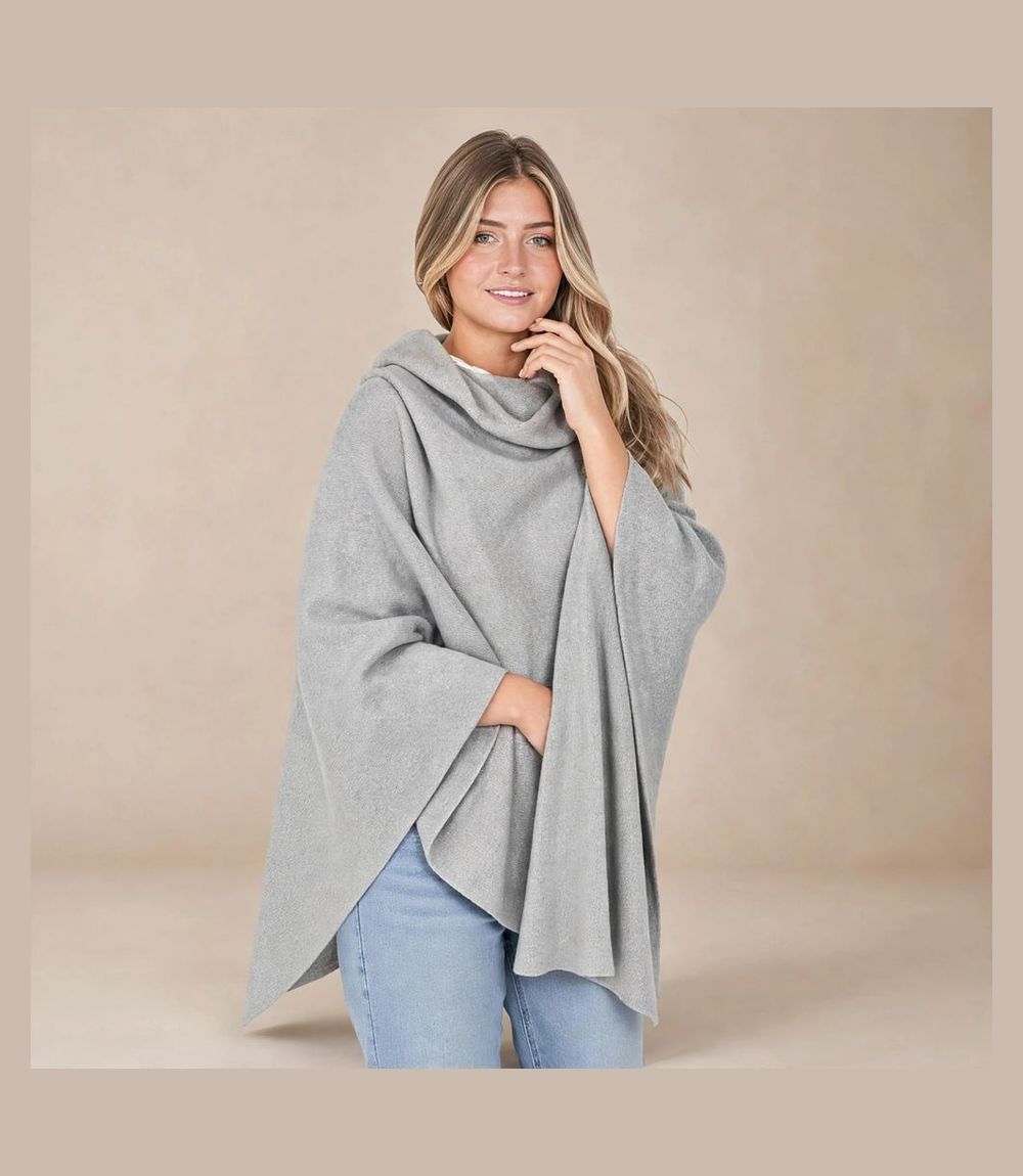 Cashmere wool blend pashmina wrap for women - elegant finishing layer over winter coats and jackets