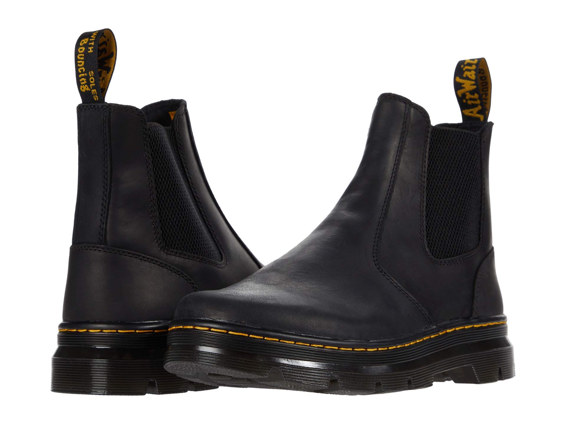 Dr. Martens Unisex Embury Chelsea Boot — Black Wyoming Leatherck/Gum Low
