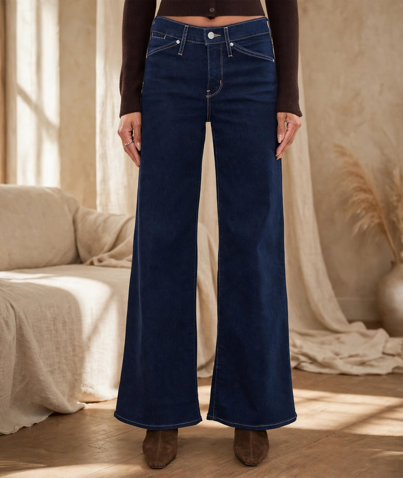Levi's Women's 318 Shaping Wide-Leg Jeans, Darkest Sky