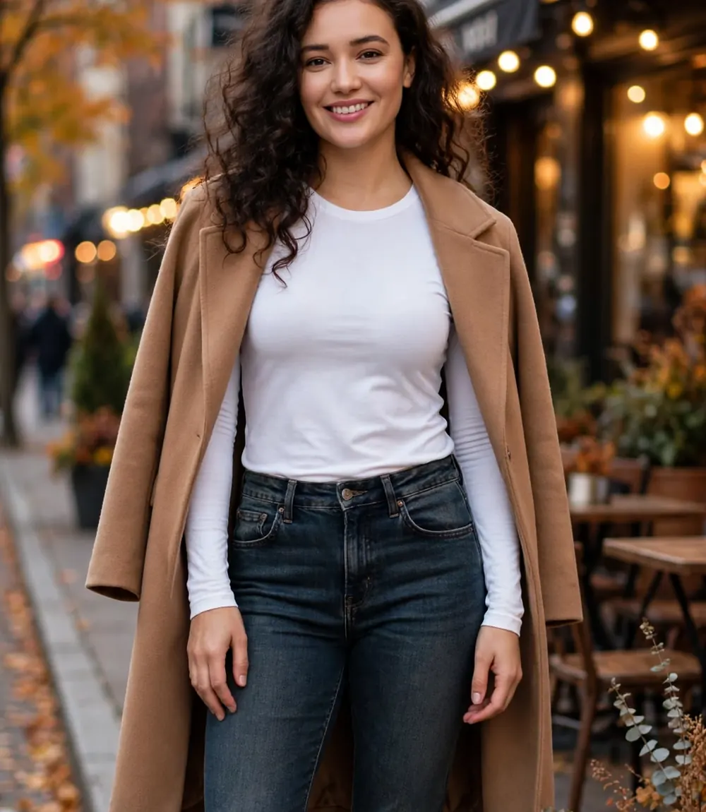 Trendy Queen women's long sleeve slim fit t-shirt - fall layering basic stocking stuffer under $15