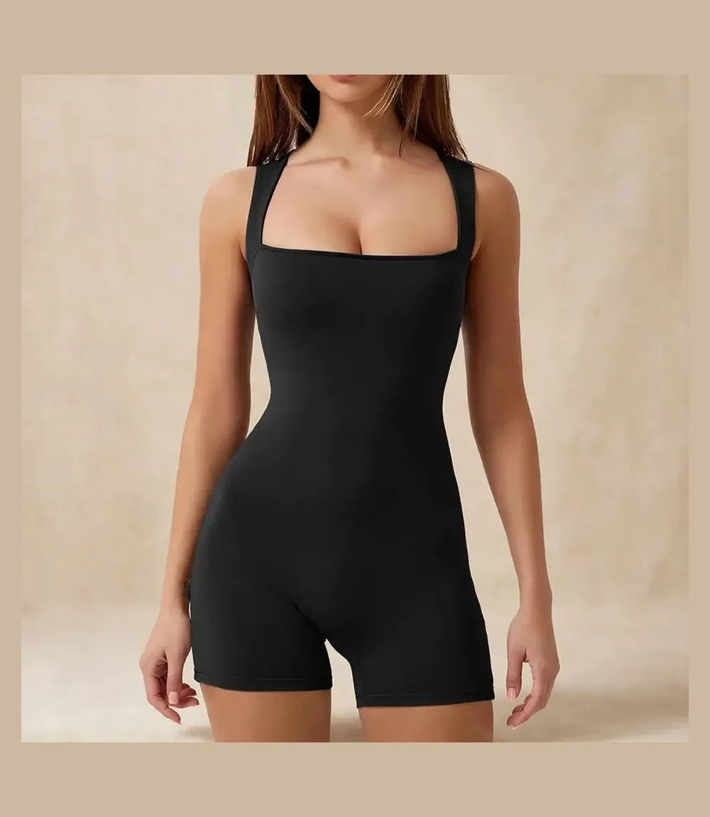 Viral TikTok Square Neck Bodysuit Review Amazon QINSEN Shapewear Romper