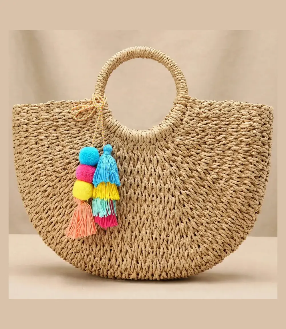 Womens Large Straw Summer Beach Shoulder Tote on Amazon